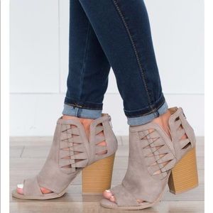 Cut Out Peep Toe Bootie